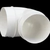 Duka bøjning 90° Ø125 mm hvid