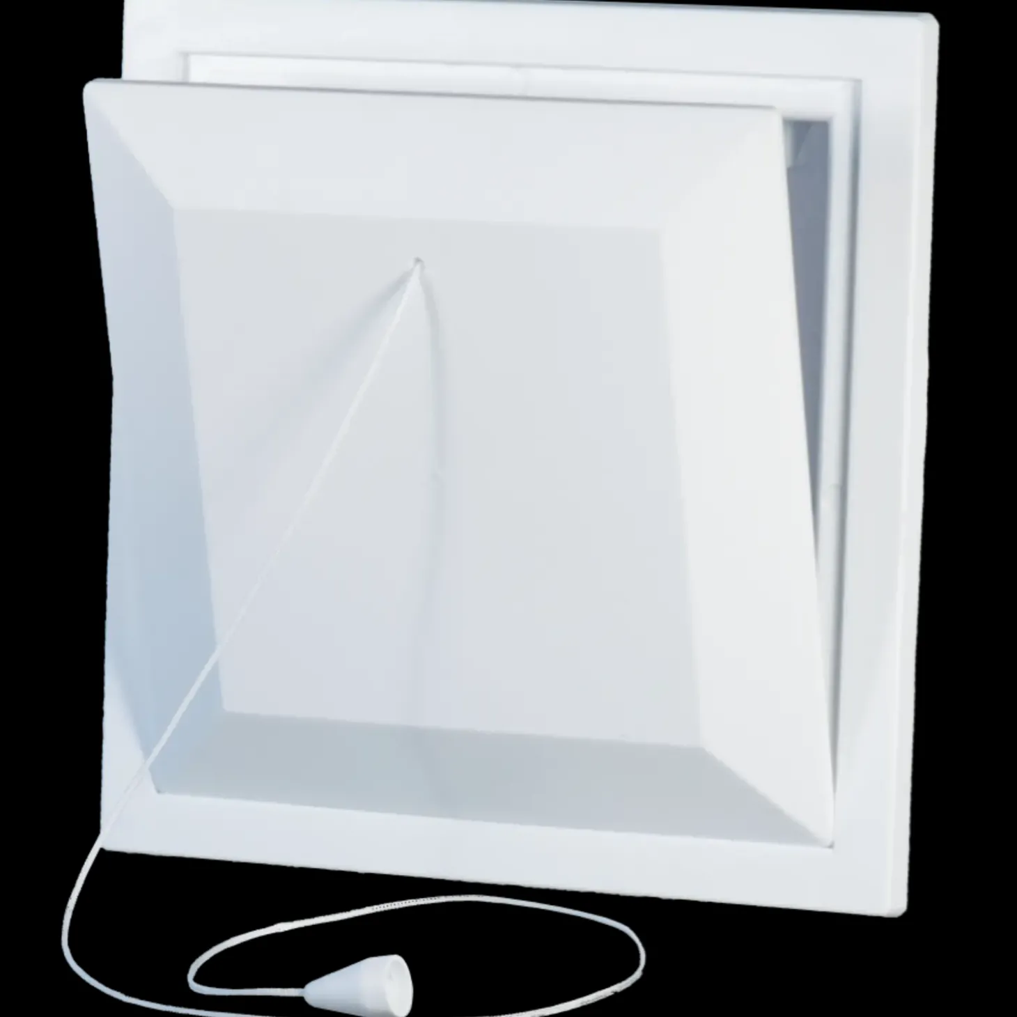 Duka klapventil type 111 hvid 150 x150 mm indv. 140 mm