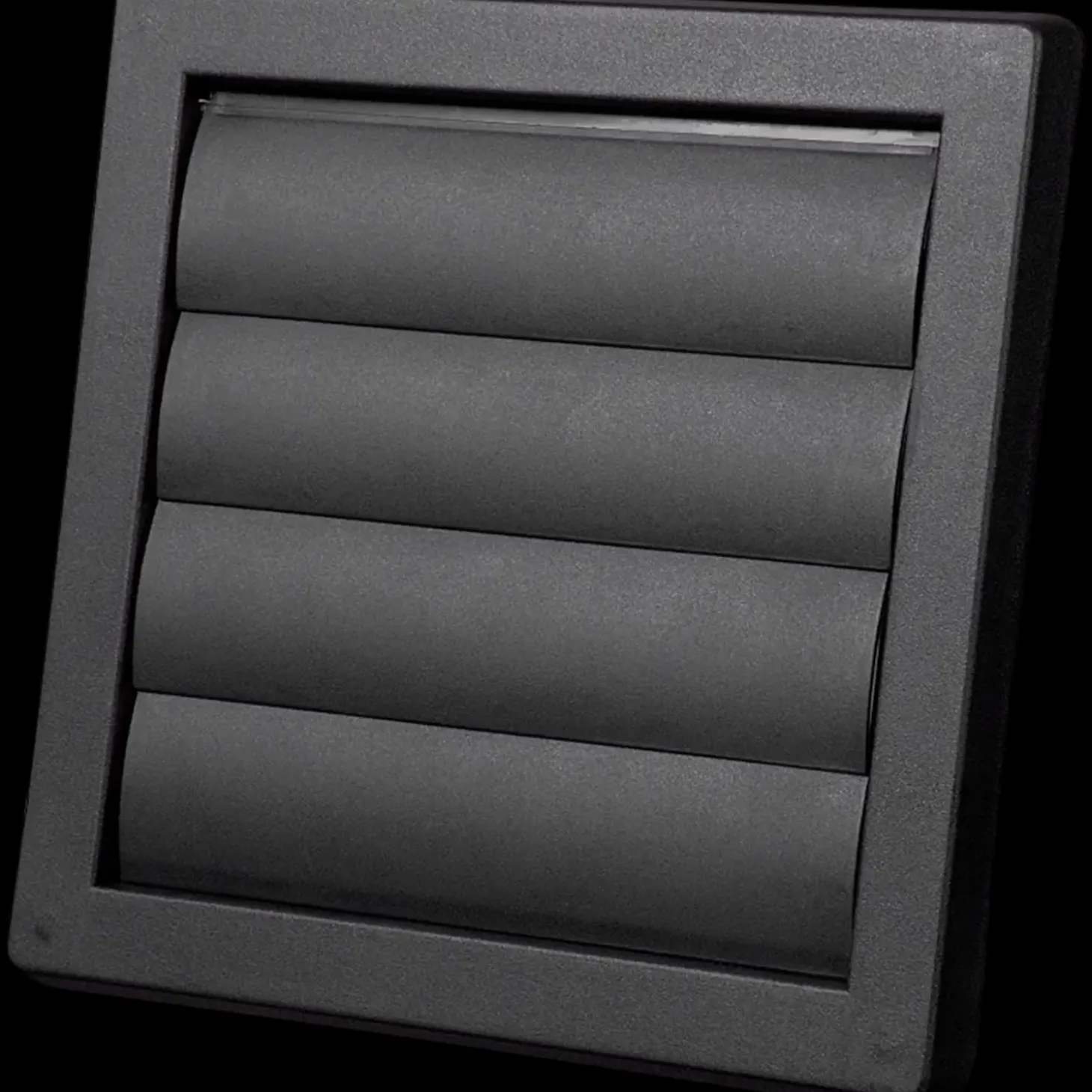 Duka lamelrist type 70 flad, sort, udv. mål 150x150 mm