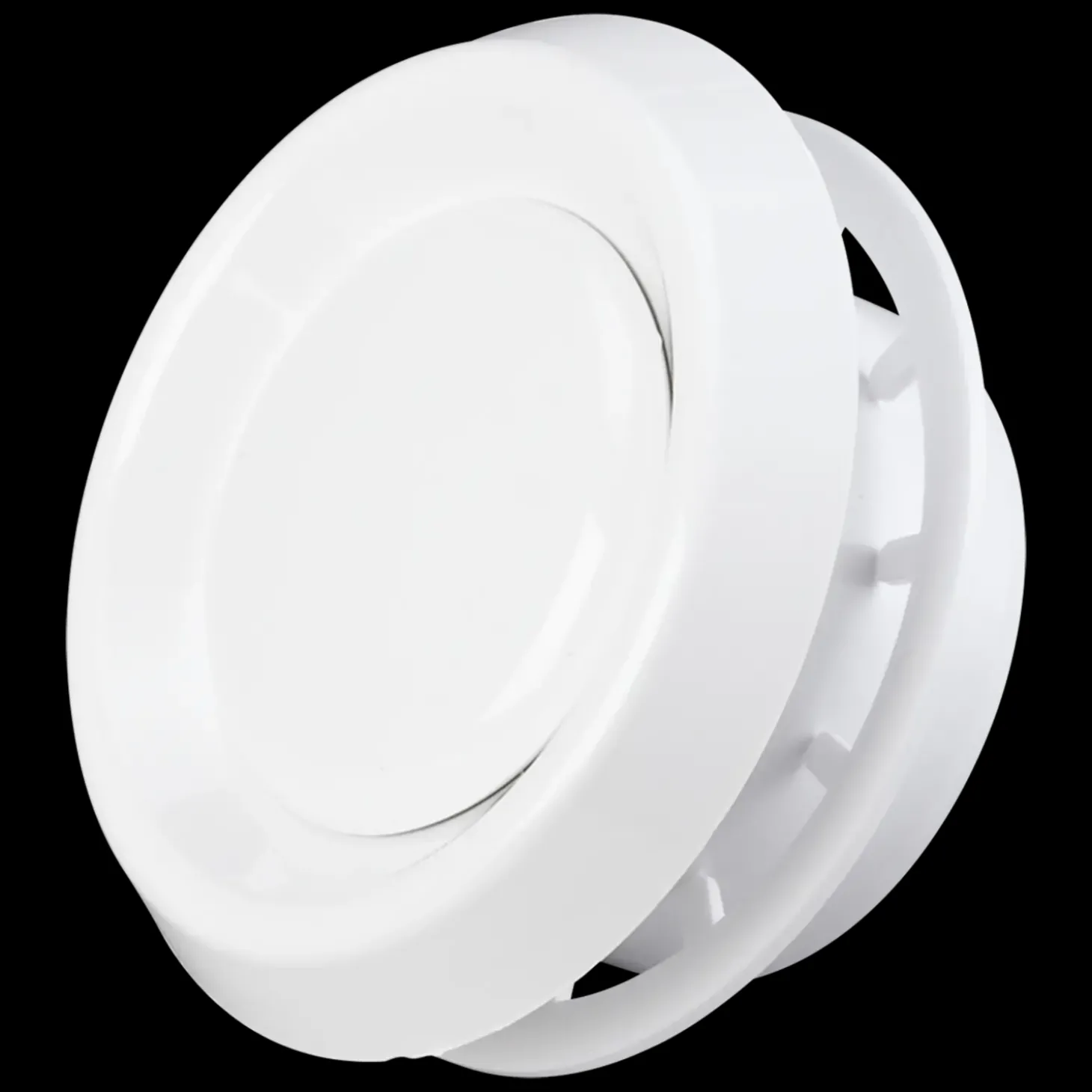 Duka ud- og indblæsningsventil type VRF Ø100 mm hvid