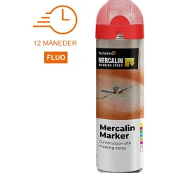 DVA mercalin mærkespray fluo 500 ml rød