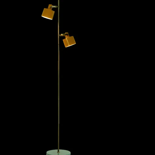 Dyberg Larsen Ocean gulvlampe karry/messing/turkis