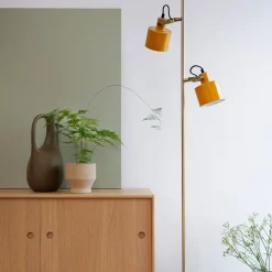 Dyberg Larsen Ocean gulvlampe karry/messing/turkis