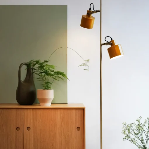 Dyberg Larsen Ocean gulvlampe karry/messing/turkis