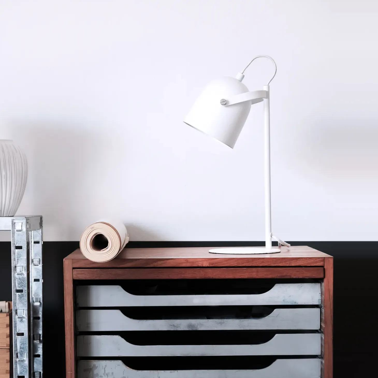 Dyberg Larsen Oslo bordlampe hvid