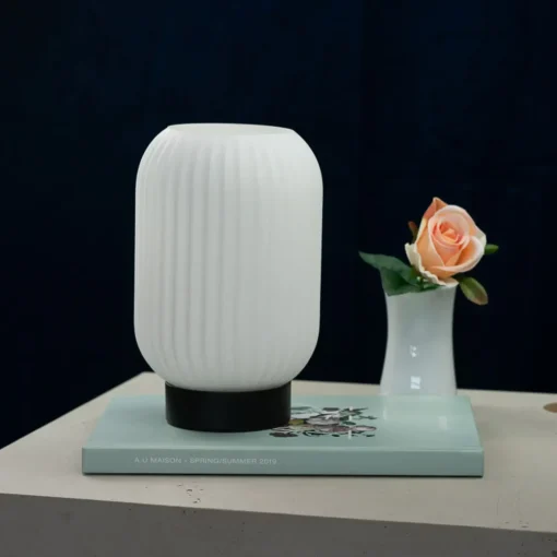 Dyberg Larsen riflet bordlampe E27 opal