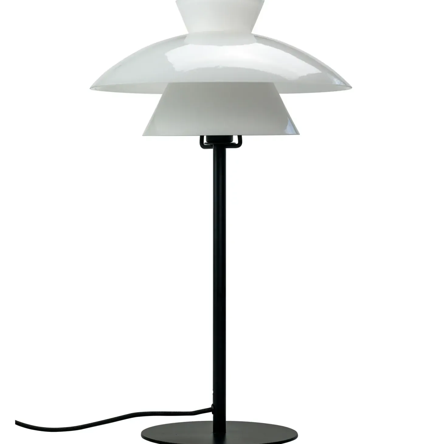 Dyberg Larsen Valby opal bordlampe 3 G9 sort