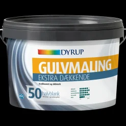 Dyrup gulvmaling ekstra dækkende vand 50 hvid 0,75 L