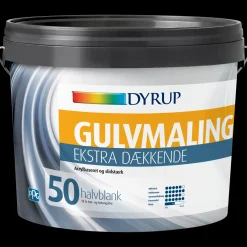 Dyrup gulvmaling ekstra dækkende vand 50 hvid 0,75 L