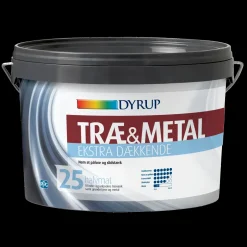 Dyrup træ og metal ekstra dækkende 25 hvid 0,75 L