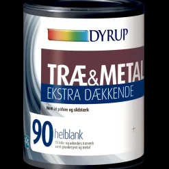 Dyrup træ og metalmaling ekstra dækkende 90 hvid 0,75 L