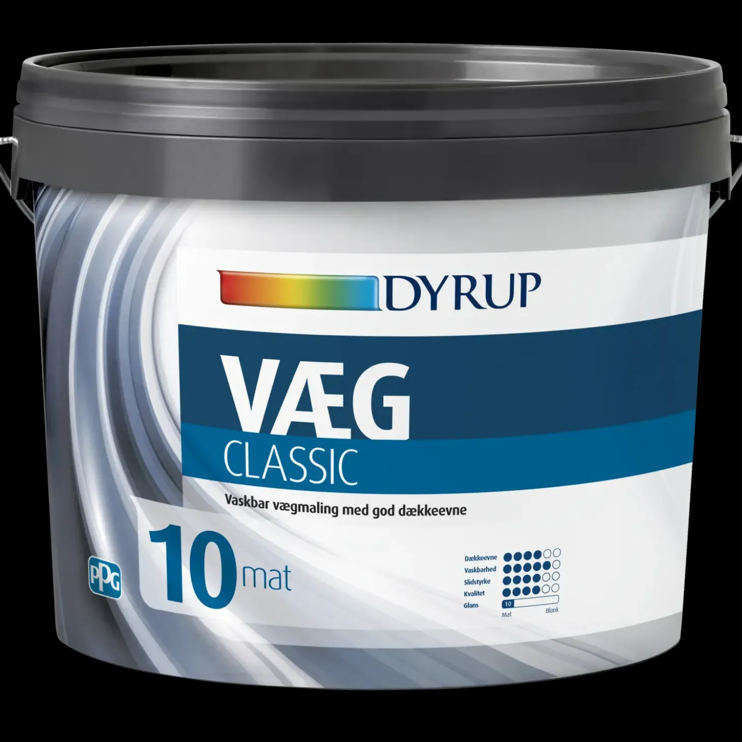 Dyrup vægmaling classic 10 hvid 0,75 L