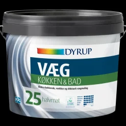 Dyrup vægmaling køkken og bad 25 hvid 4,5 L