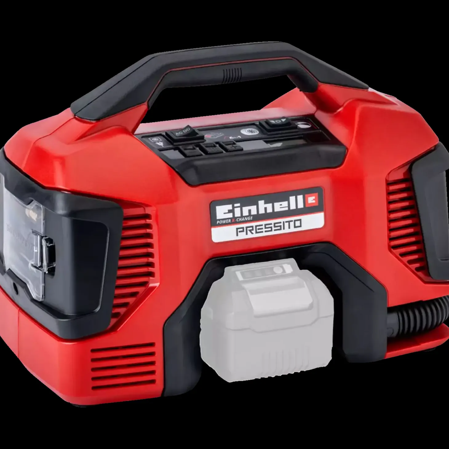 Einhell Pressito 18V hybridkompressor 6i1 med 8 dele solo