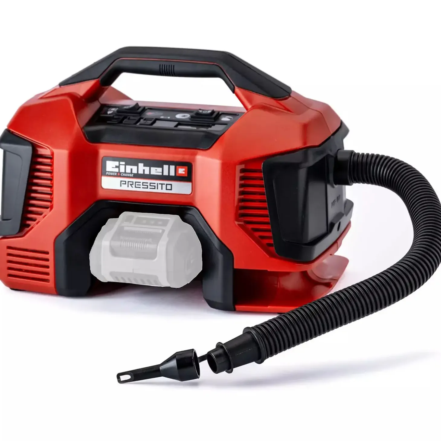 Einhell Pressito 18V hybridkompressor 6i1 med 8 dele solo