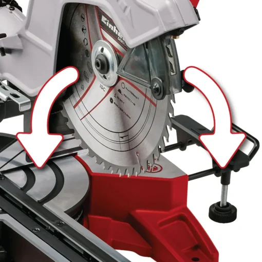 Einhell TE-SM 10 L DUAL kap-/geringssav m/udtræk, Ø254 mm - 2100W