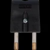 E-Line + stikprop flad sort 230V 16A