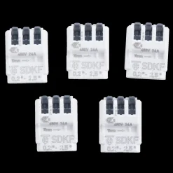 E-Line fjeder samlemuffe 3-polet 5 stk.