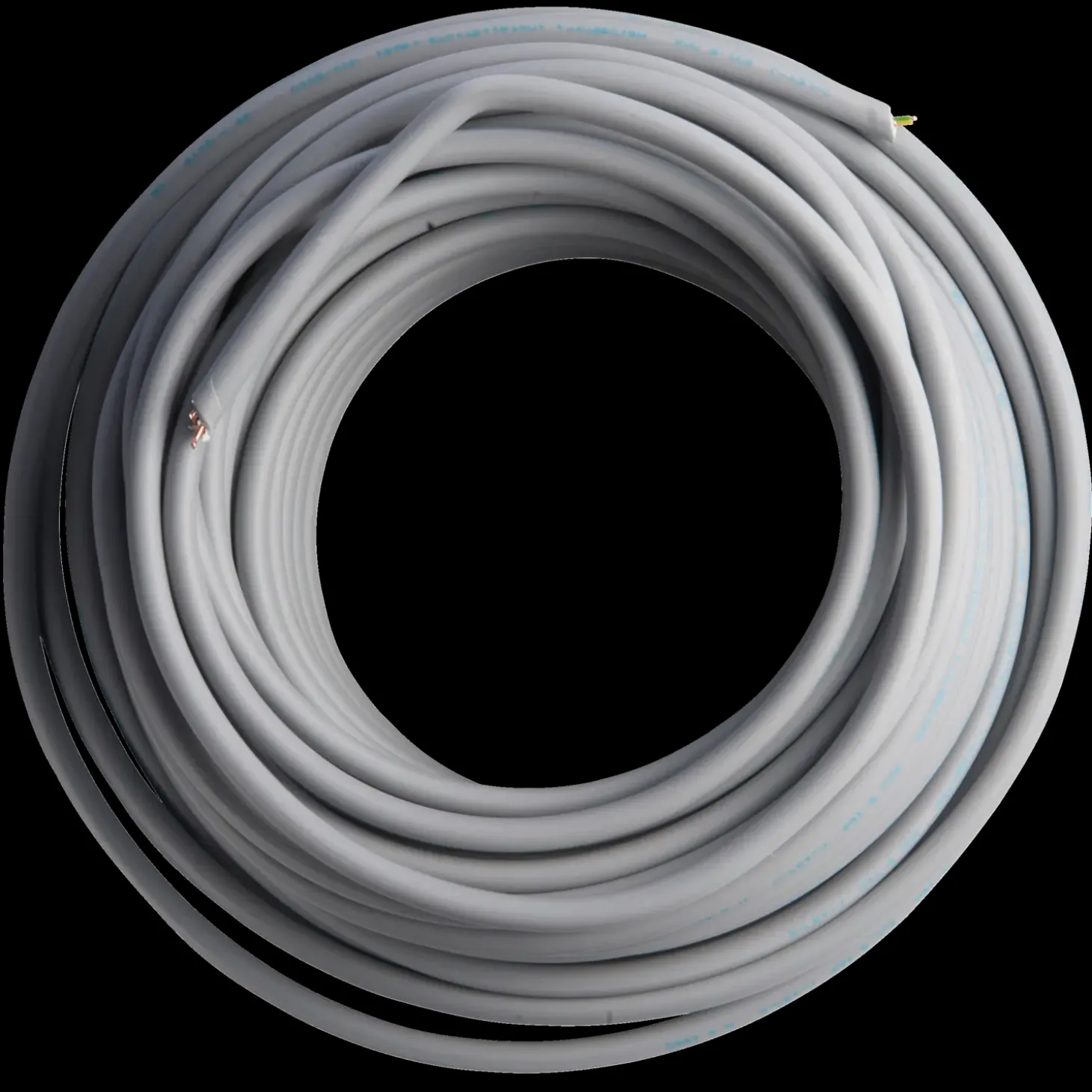 E-Line instal. kabel 3x1,5 30 m grå