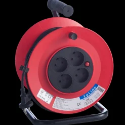 E-Line kabeltromle med 4 udtag 25 m