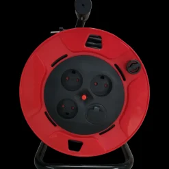 E-Line Kabeltromle 2x1,0mm² uden jord IP20 m/2xUSB 25 m