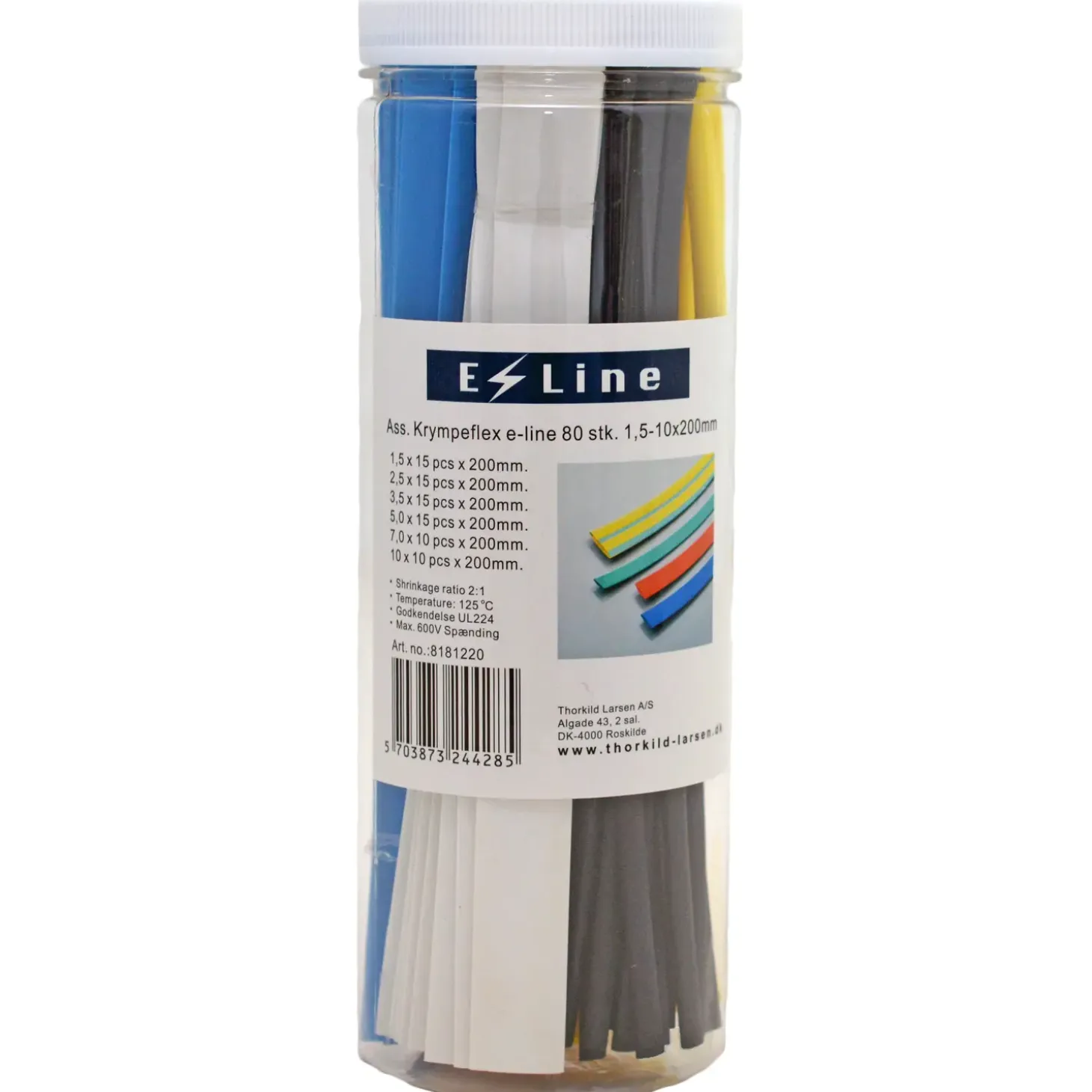 E-Line krympeflex ass. 80 stk. 1,5-10mm