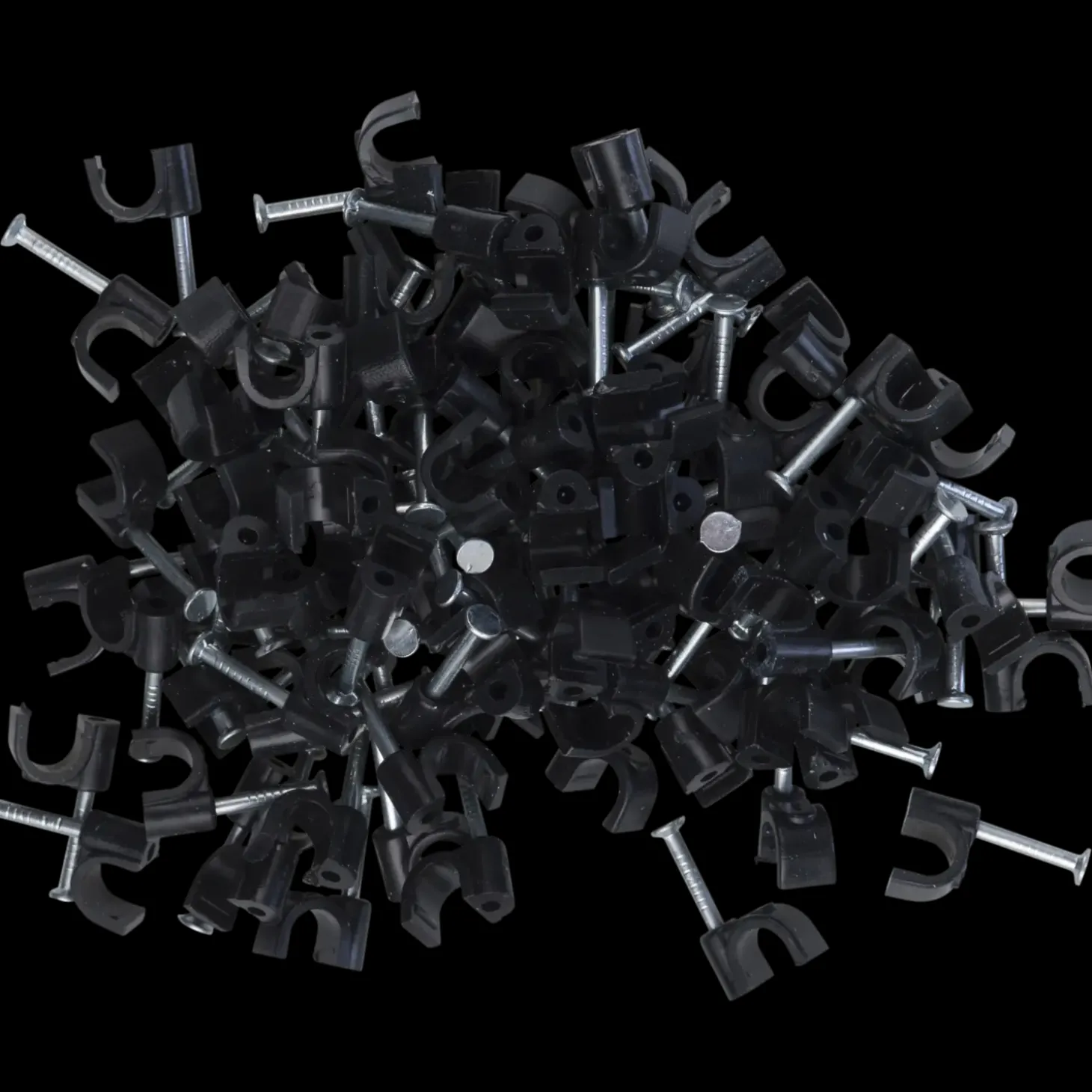 E-Line ledningsclips R 5-7 100 stk sort