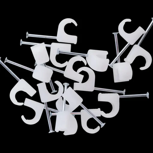 E-Line ledningsclips R 5-7mm 20 stk neutral