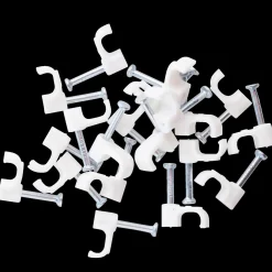 E-Line ledningsclips rund 7-10 100 stk hvid