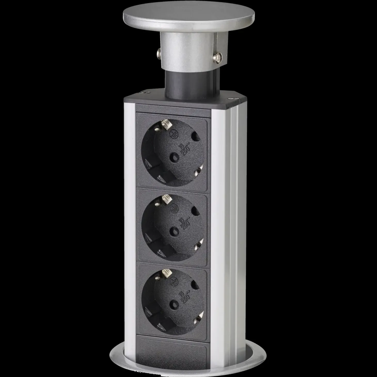 E-Line pop-up stikdåse m/1,8 m ledning sort