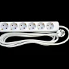 E-Line schuko stikdåse 6-vejs 3x1,5mm² 3m