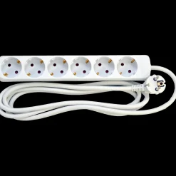 E-Line schuko stikdåse 6-vejs 3x1,5mm² 3m