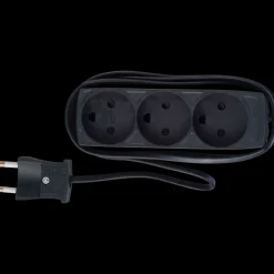 E-Line stikdåse u/jord 1,5 m sort