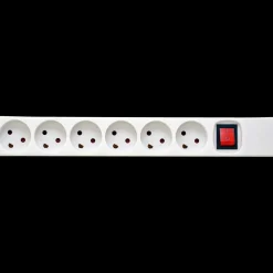 E-Line stikdåse 6-vejs m/jord og afbryder