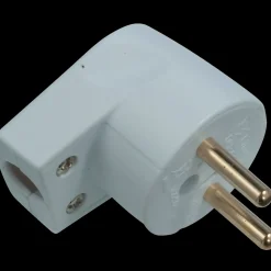 E-Line vinkelstikprop rund m/jord hvid