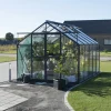 Elmholm Standard drivhus antracit med hærdet glas, inkl. sokkel 11,66 m²