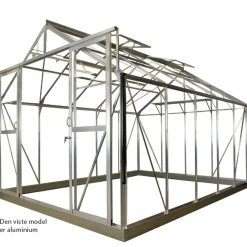 Elmholm Standard drivhus antracit med hærdet glas, inkl. sokkel 11,66 m²