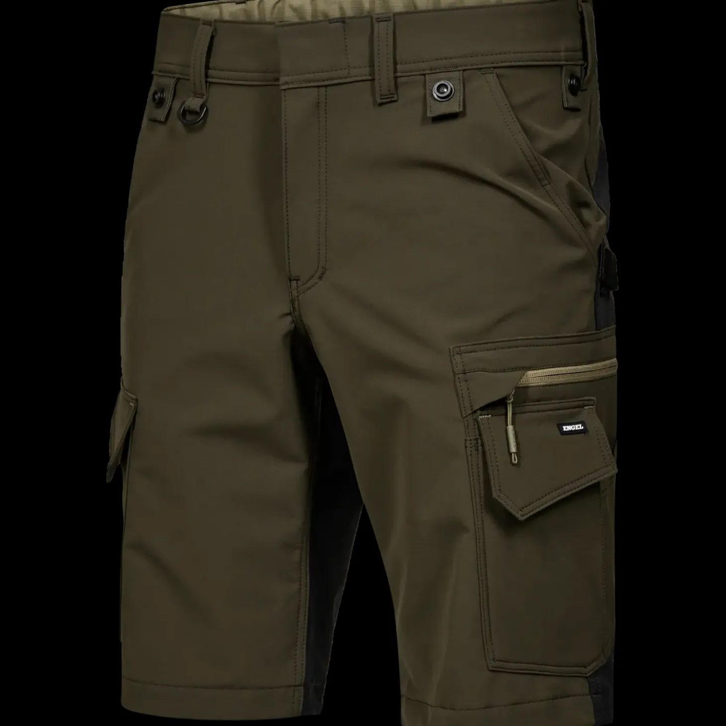 ENGEL 6337 Entire shorts 4-vejs stretch skovgrøn/Sort str. 92