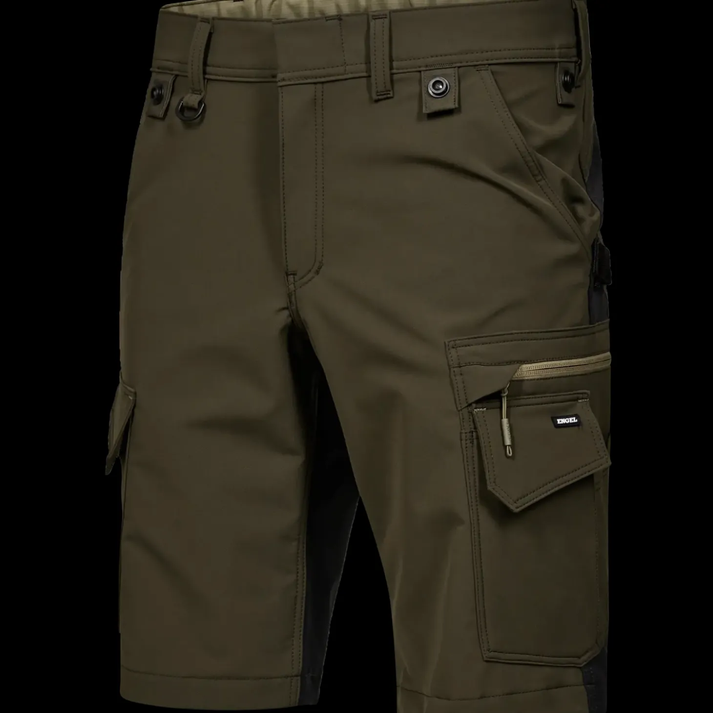 ENGEL 6337 Entire shorts 4-vejs stretch skovgrøn/Sort str. 92