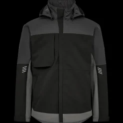 ENGEL 1129 Entire skaljakke sort/Antrazitgrå str. 2XL