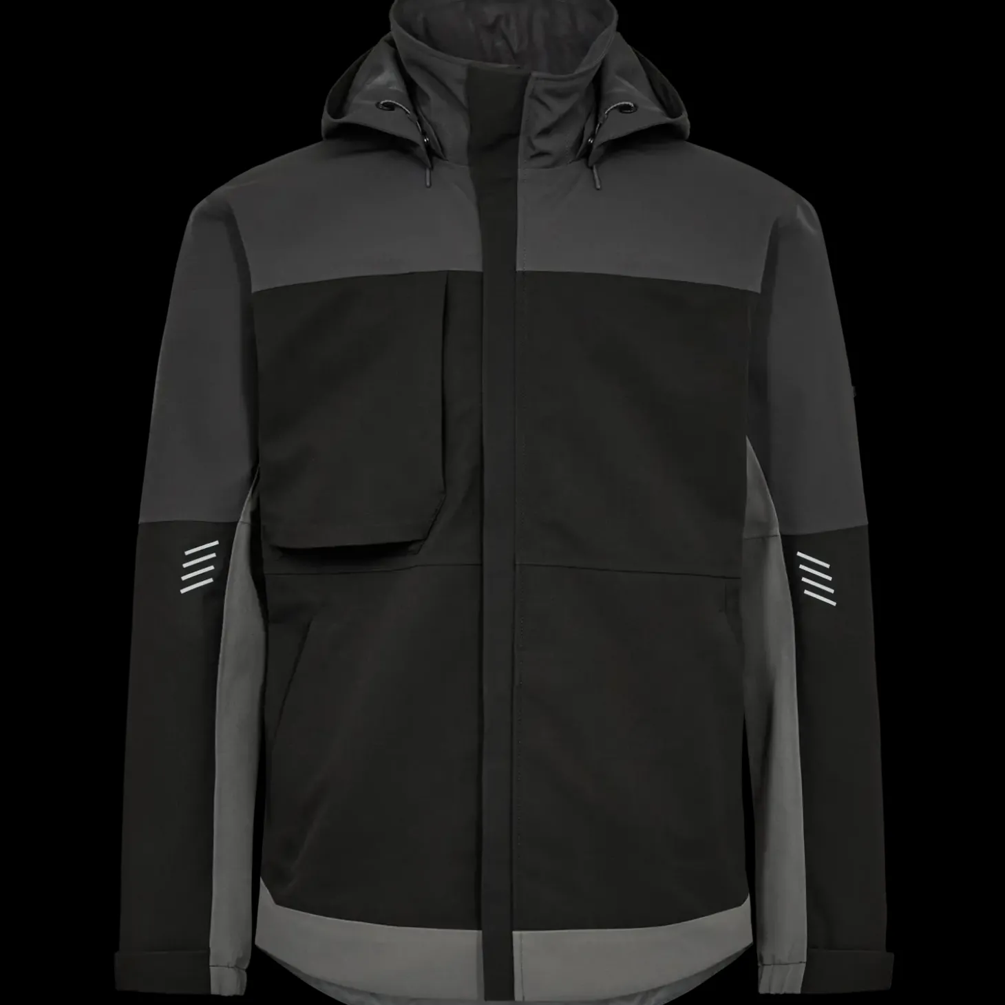 ENGEL 1129 Entire skaljakke sort/Antrazitgrå str. 2XL