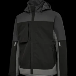 ENGEL 1129 Entire skaljakke sort/Antrazitgrå str. 2XL