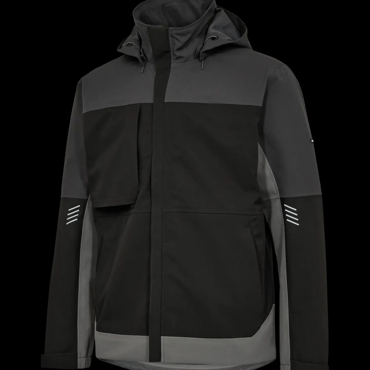 ENGEL 1129 Entire skaljakke sort/Antrazitgrå str. 2XL