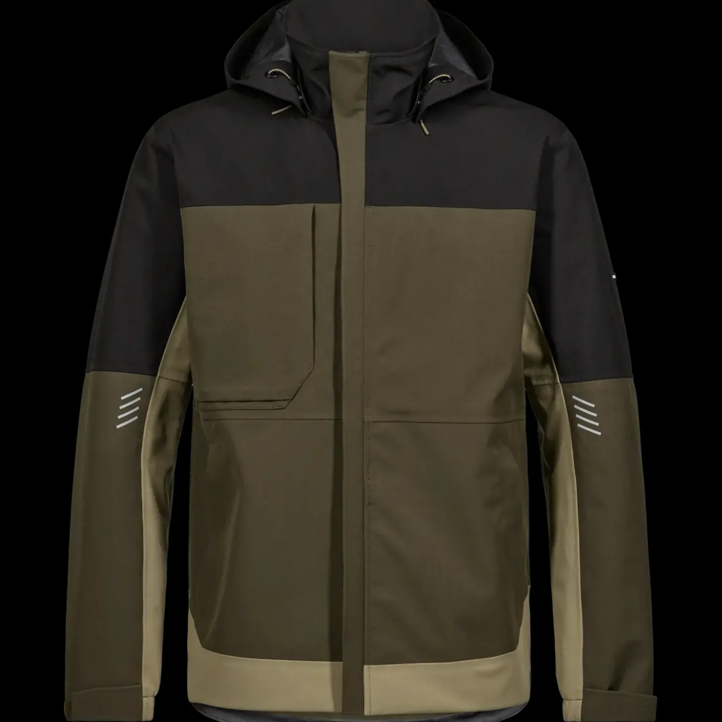 ENGEL 1129 Entire skaljakke skovgrøn/sort str. L