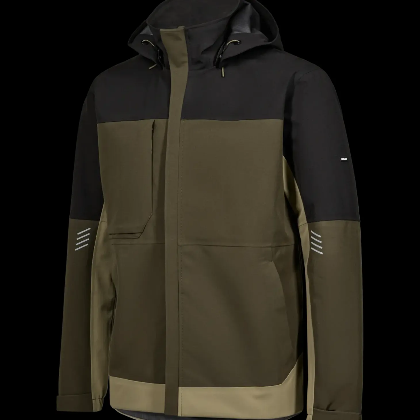 ENGEL 1129 Entire skaljakke skovgrøn/sort str. L