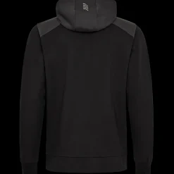 ENGEL 8329-247 Entire sweat cardigan m/hætte sort/antrazitgrå str. XL