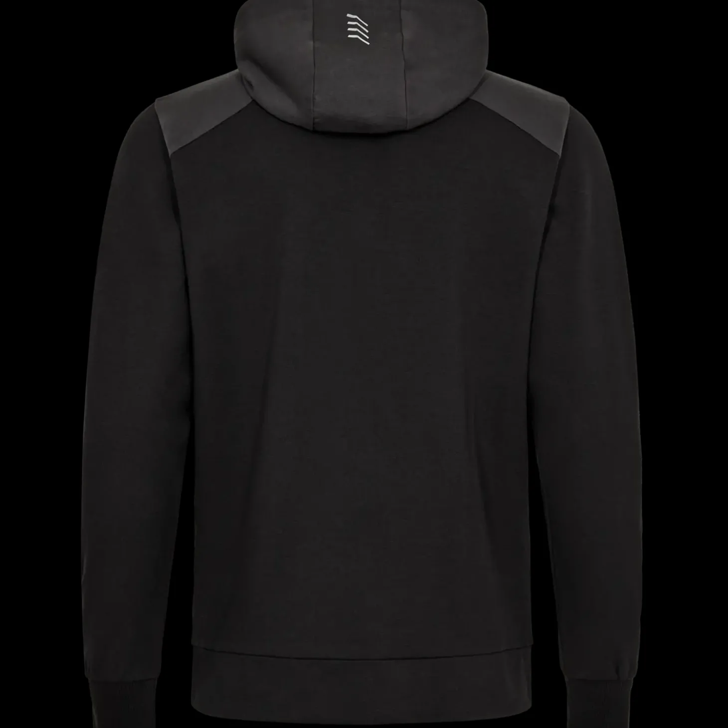 ENGEL 8329-247 Entire sweat cardigan m/hætte sort/antrazitgrå str. XL