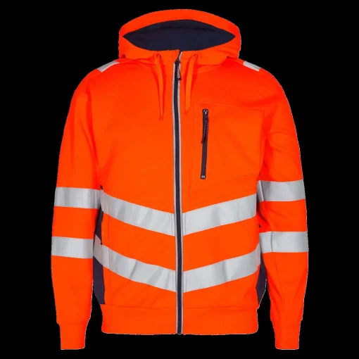 ENGEL Safety sweat cardigan orange/blue ink str. 2XL