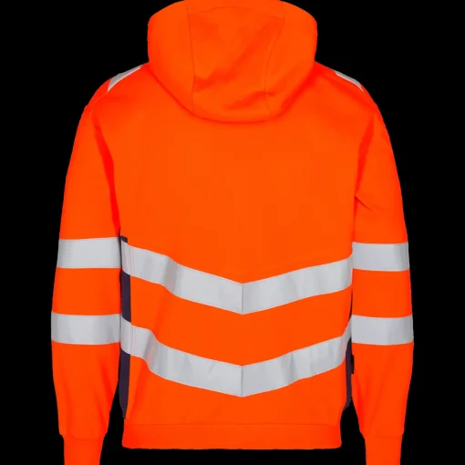 ENGEL Safety sweat cardigan orange/blue ink str. 2XL