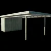 Erik carport med redskabsrum 320x604 cm - UDEN TAG